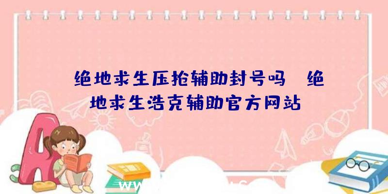 「绝地求生压抢辅助封号吗」|绝地求生浩克辅助官方网站